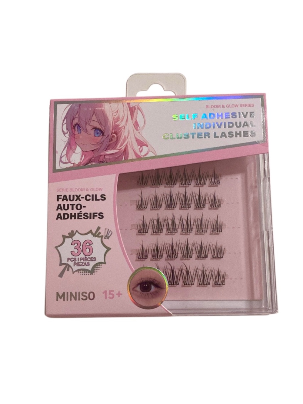 Anime Style Self-Adhesive Individual Cluster Lashes - 36 Pairs